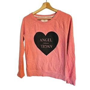 Victoria's Secret Pull Over Size XS Pink Heart‎ Graphic